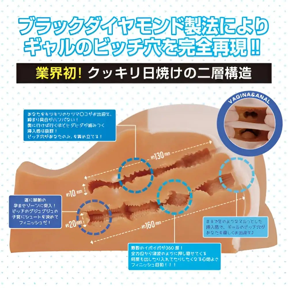 YUIRA Tanned Busty Gal Dual-Hole Black Diamond Real Skin Hip Onahip - Image 4