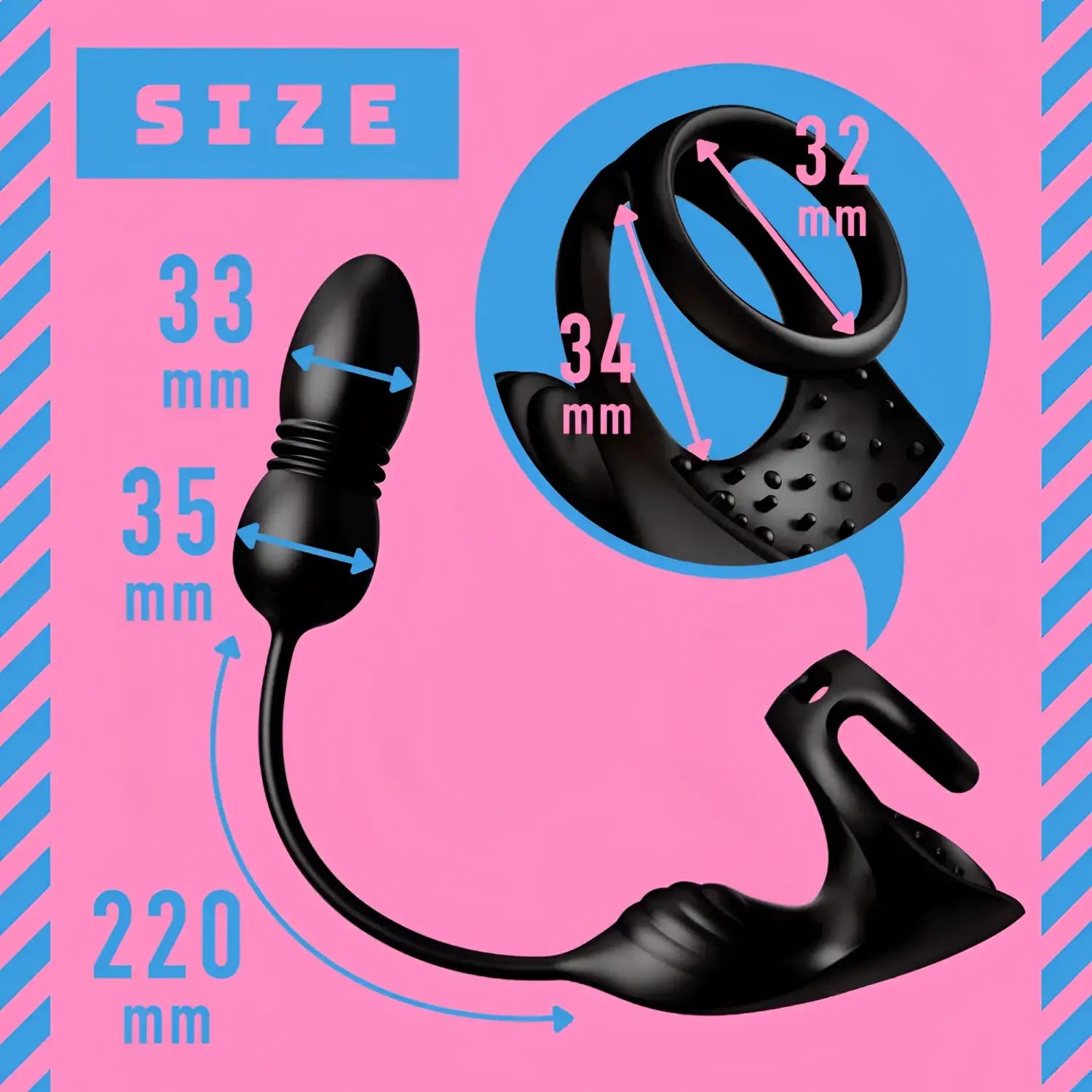 🔖Hatopla Mesuochi Back Vibe Remote Piston 4-Point Clamp Anal Vibrator - Image 5