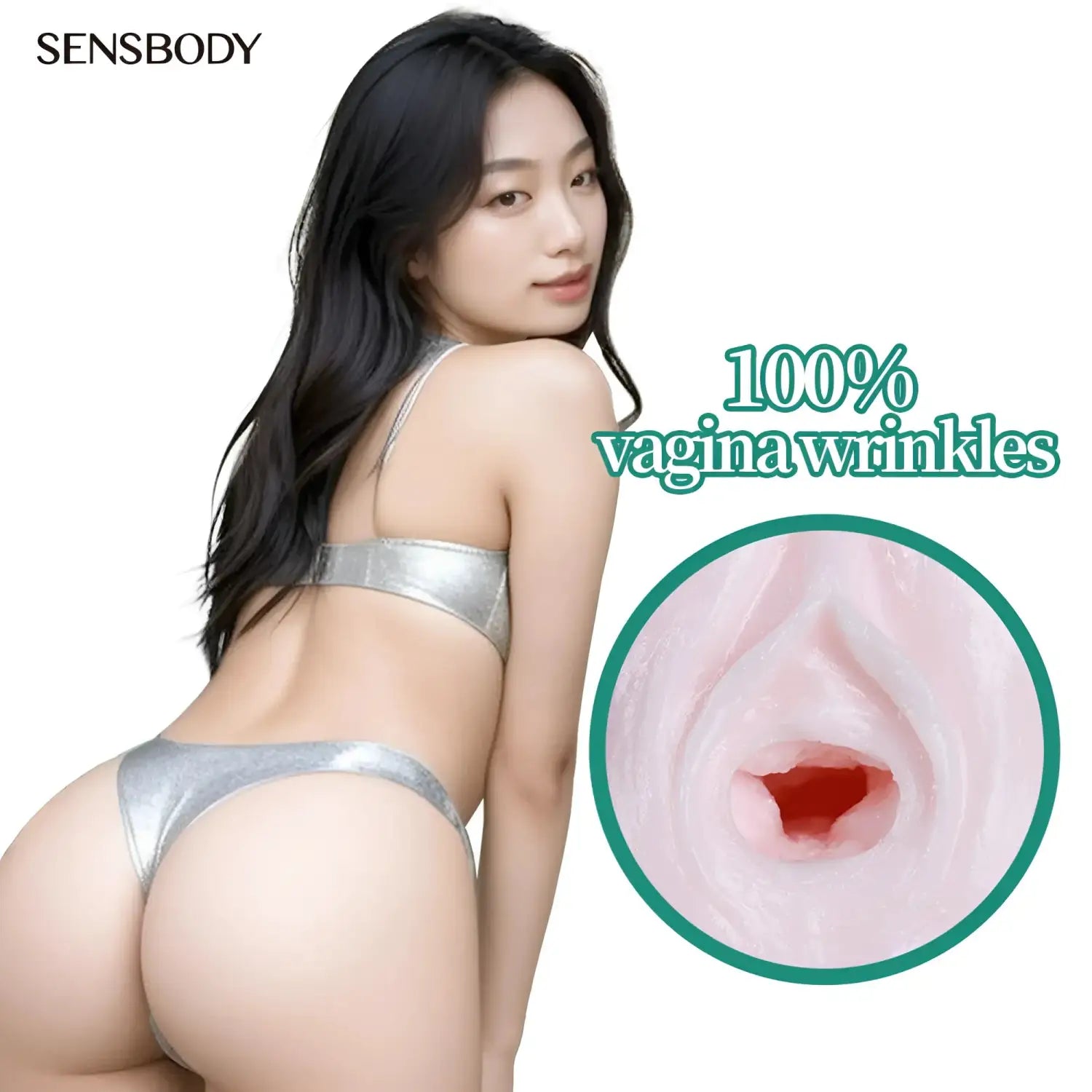Sensbody Goddess Asia 07.H Eunbi Realistic College Student Wrinkle Folded Soft Skin Onahole - Image 4