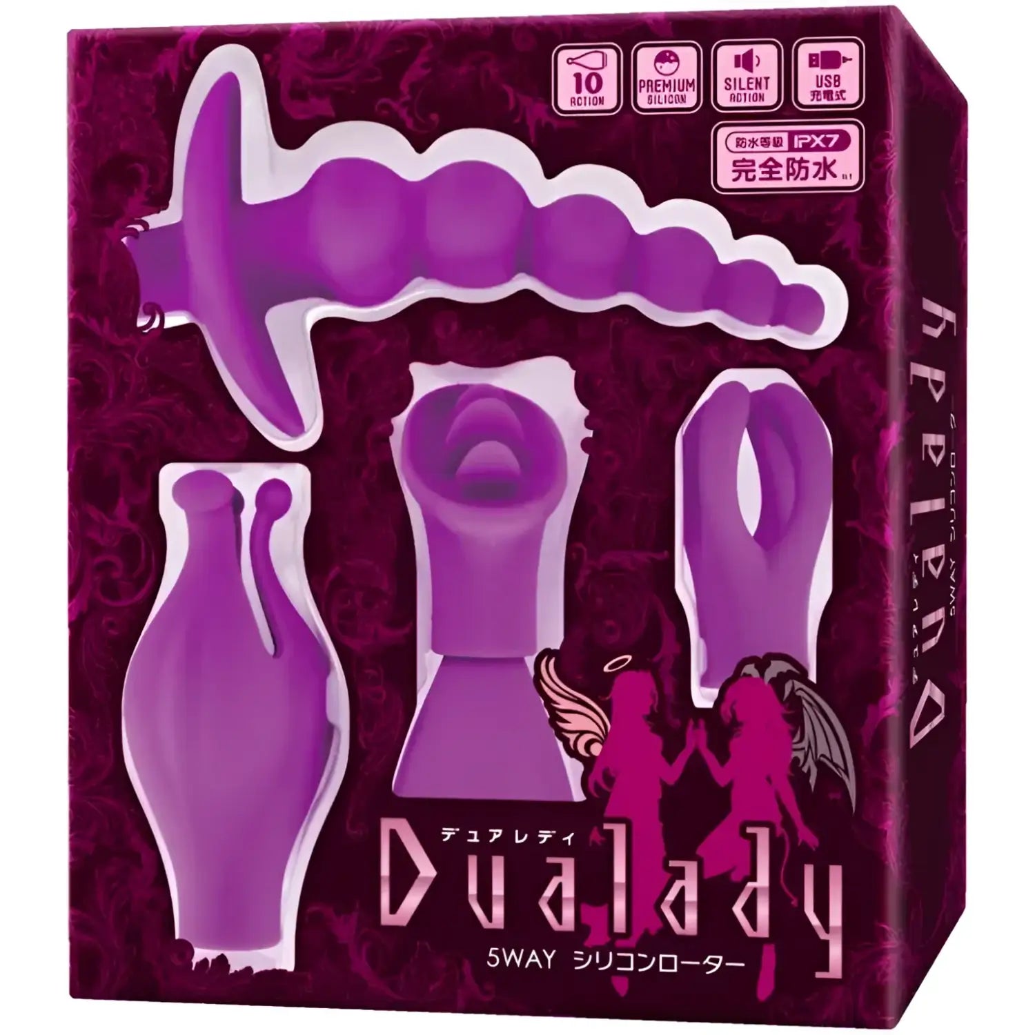 ❌🔖Dualady 5-Way Foreplay 5-in-1 Unisex Vibrating Massager - Image 1