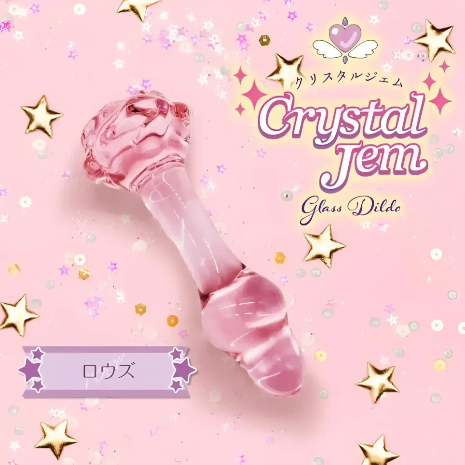 🔖Crystal Gem Rose Glass Butt Plug - Image 2