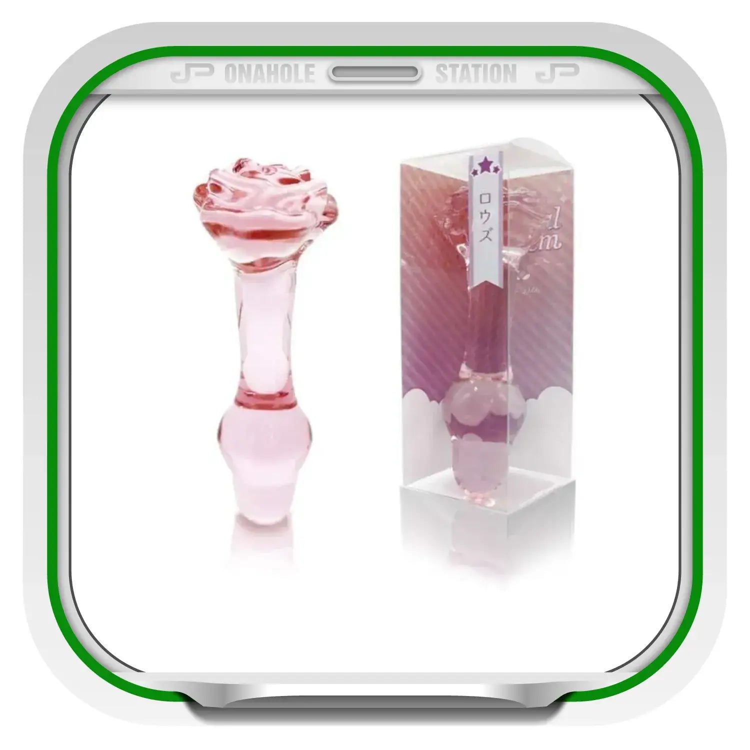 🔖Crystal Gem Rose Glass Butt Plug - Image 7