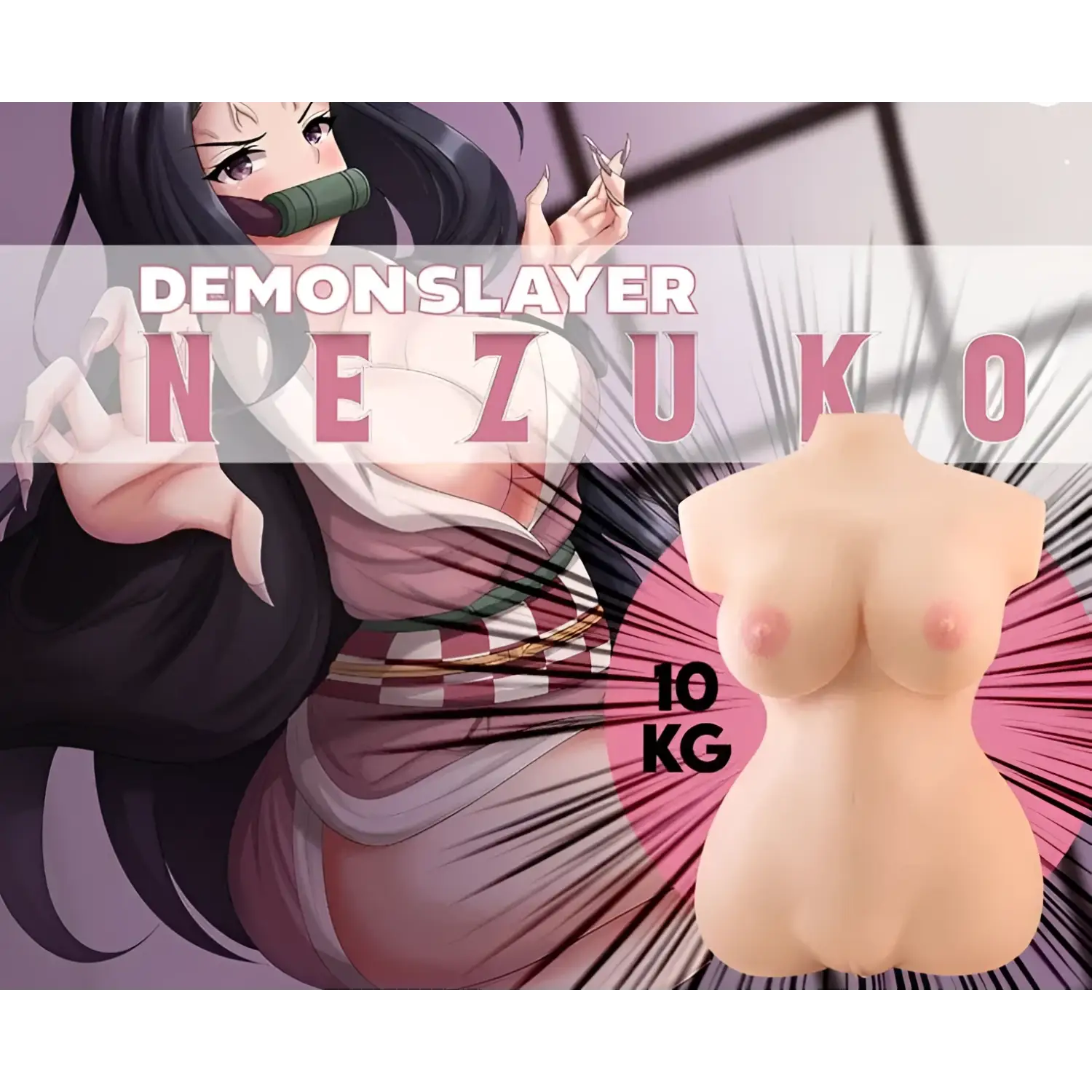 SEIRAKU-TOYS Nezuko Demon Technique Dual-Hole Breast Torso Onahip - Image 10