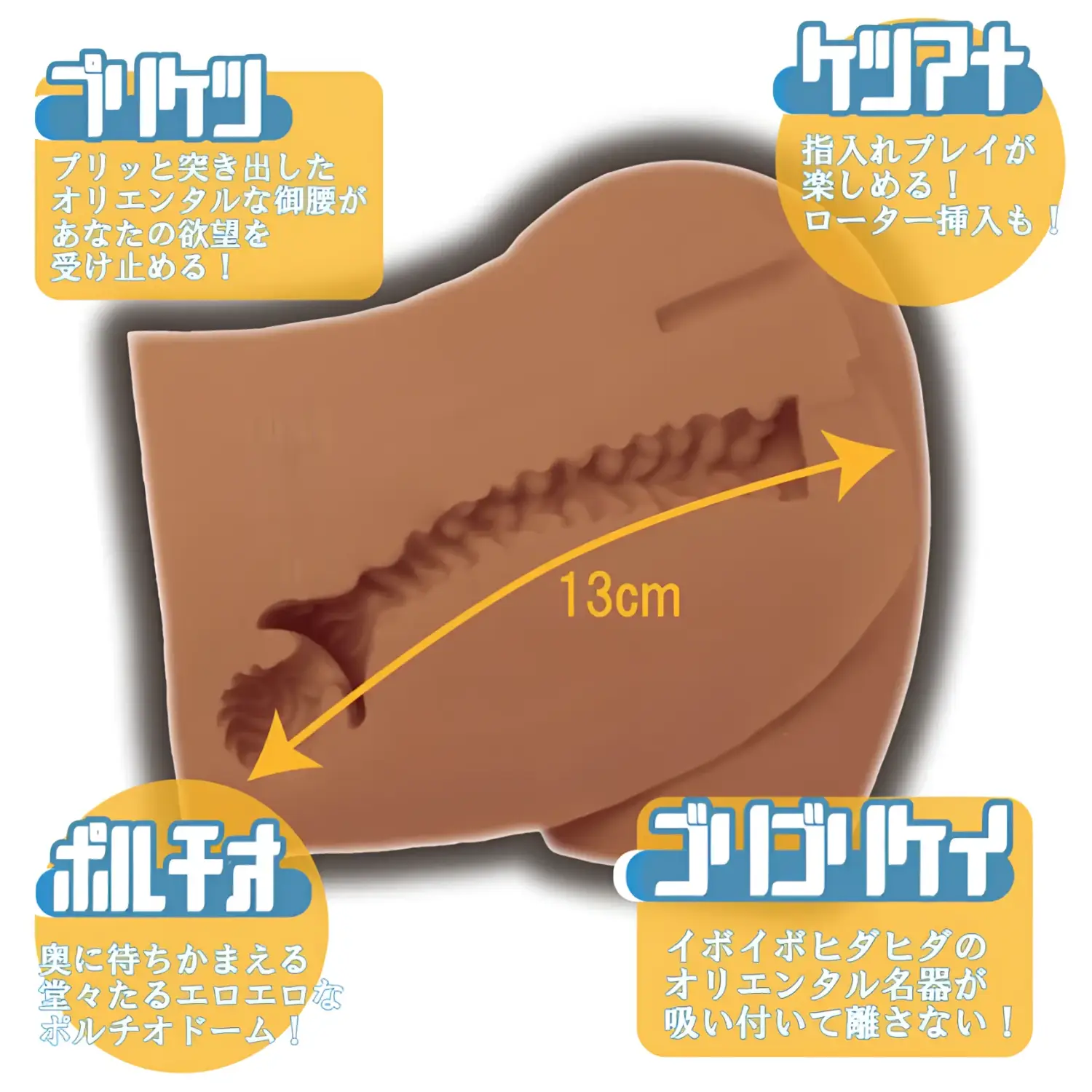 MODE DESIGN Eastern Gyaru Egyptian Catgirl Reverse Entry Spiral Claw Stimulation Non-Through Onahole - Image 3