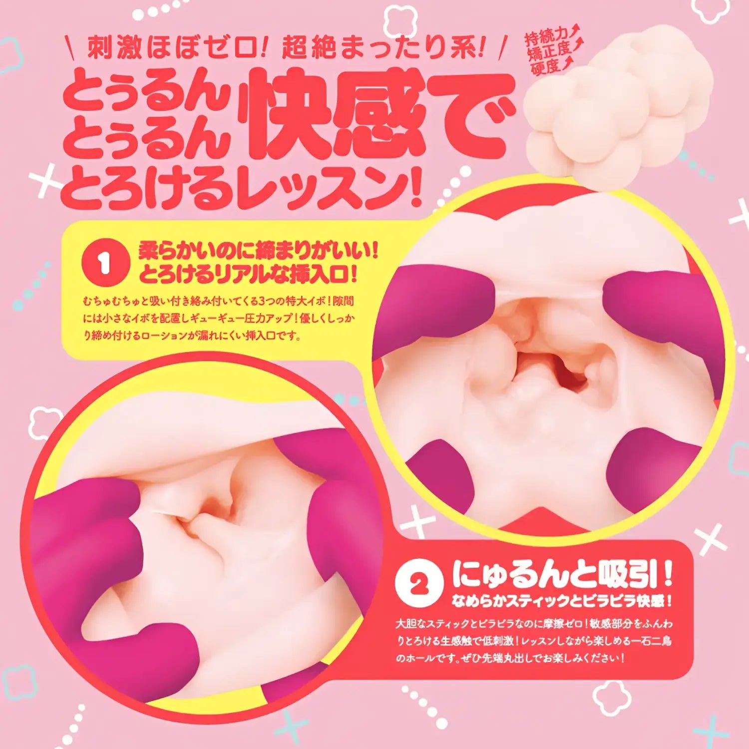 🔖Hatopla Puni Virgin ZERO Level 2 Beginner Soft Masturbator with Silicone Ring Set - Image 2