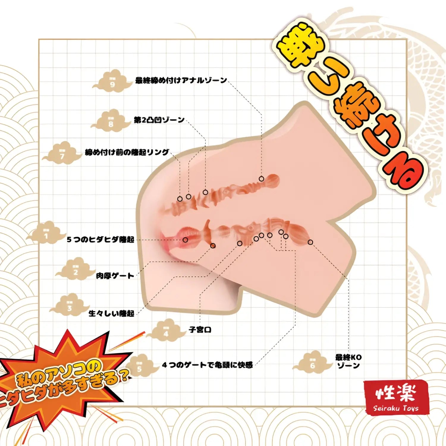 SEIRAKU-TOYS Slut Fighter Chunli Thicc Ass Double-Hole Onahip - Image 5