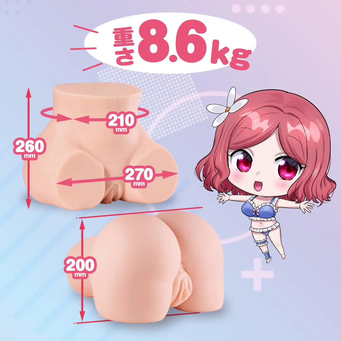 SEIRAKU-TOYS Three Ages Interchangeable Triple Tunnel Realistic Hip Onahole - Image 4