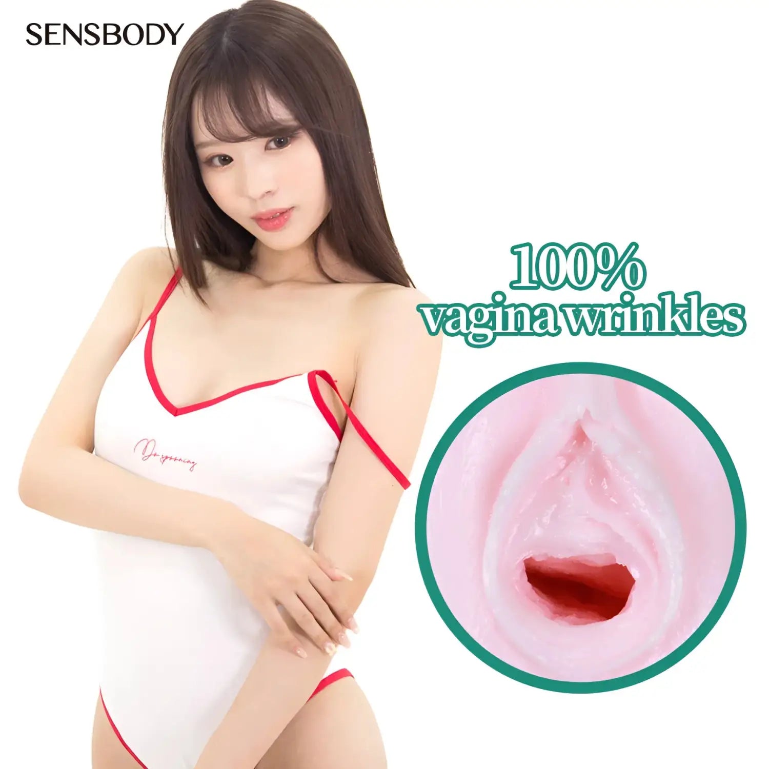 Sensbody Goddess Asia 05.H Rima Arai Realistic Wrinkle Folded Soft Skin Onahole - Image 3