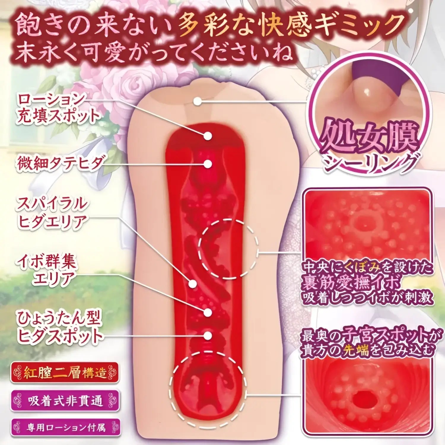 ❌🔖Pure Virgin Bride Mikako Dual-Layer Realistic Hymen Technology Onahole - Image 5